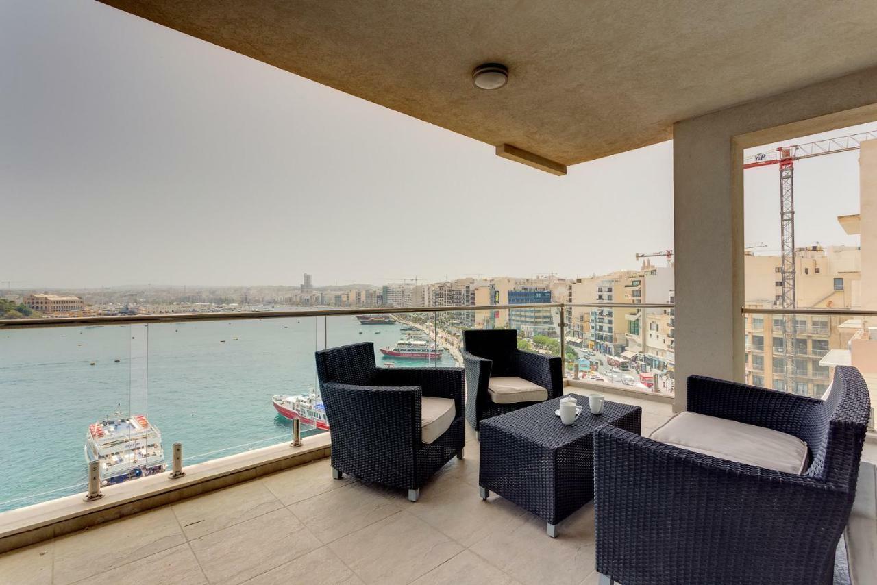 Contemporary, Luxury Apartment With Valletta And Harbour Views Sliema Exterior photo